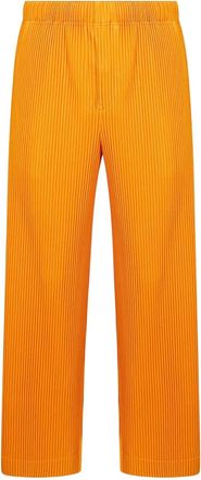 Homme Pliss&eacute; Issey Miyake Pantaloni dritti con pieghe - Arancione