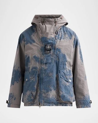 Stone Island Men & apos;s David Light Hand-Painted Short Parka