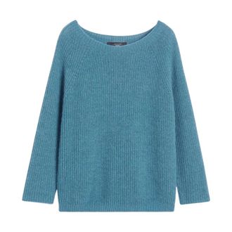 Max Mara Dames, Truien, Blauw, Maat: L Mohair