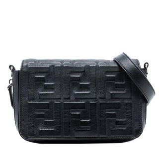 Fendi Pre-owned Fendi Mini Zucca Embossed Nappa Expandable Flap Crossbody Ladies 1VZ1NPR53O4SMIV3
