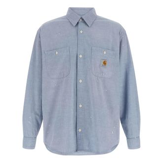 Carhartt Work in Progress Painter Shirt - Heren - Casual Overhemden - Blauw - S - Katoen - Overhemden