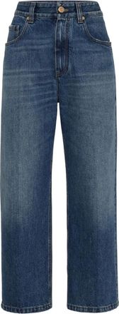Brunello Cucinelli Jeans crop - Blu
