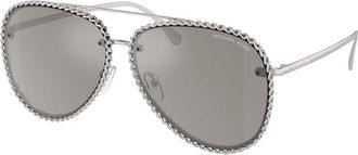 Michael Kors MK1147 PORTOFINO 18936G Womens Sunglasses Silver Size 59