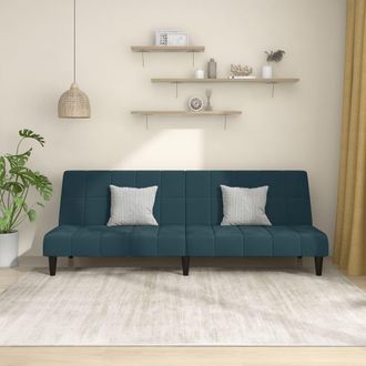 vidaXL Sof&aacute; Cama De 2 Plazas Terciopelo Azul Vidaxl