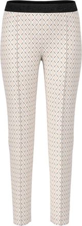 Marc Cain Sofia Slim-fit Broeken - Dames - Slim Fit Broeken - Beige - L - Polyester - Broeken