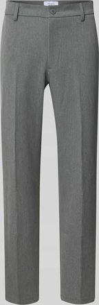 Les Deux Regular Fit Anzughose mit Gürtelschlaufe in Hellgrau Melange, Größe 31/32