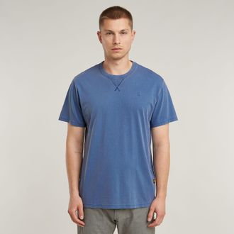 G-Star T-Shirt G-STAR Nifous, Herren, Gr. XL, blau (dutch blau gd), Jersey, Obermaterial: 100% Baumwolle, unifarben, regular fit normal, Rundhals, Shirts T-S