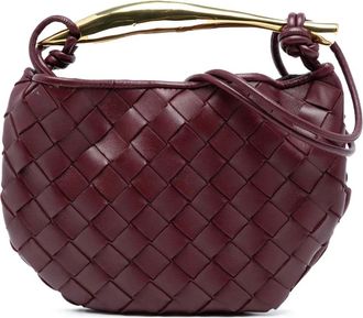 Bottega Veneta Borsa a tracolla Intrecciato Sardine Baby in pelle di agnello 2012-2025 - Rosso