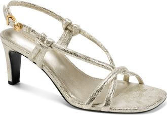 DKNY Basil Strappy Sandal in White Gold at Nordstrom, Size 8.5