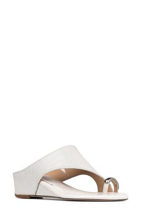 Donald J Pliner Vesna Toe Loop Wedge Sandal in Porcelain at Nordstrom, Size 8.5