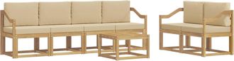 vidaXL Conjunto De Sof&aacute;s De Exterior 7 Uds. Y Beige Vidaxl