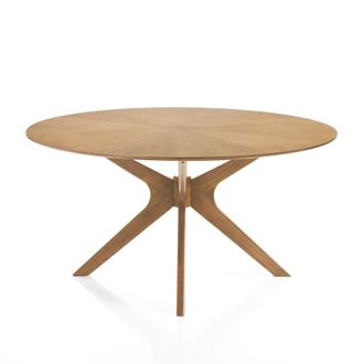 Oresteluchetta Mesa Redonda Efecto Madera Acabado Roble Cm. Al.75 X &Oslash;.137