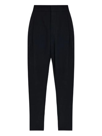 Giorgio Armani pleated wool straight-leg trousers - Black