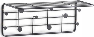 ZELLER Perchero De Metal Negro Con Estante 51 Cm
