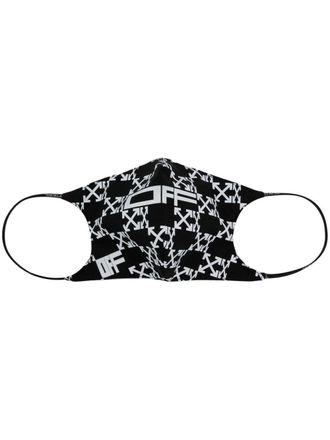 Off-white Arrows monogram-print face mask - Black