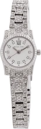 Michael Kors Mini Lexington Quartz Crystal Silver Dial Ladies Watch MK4864