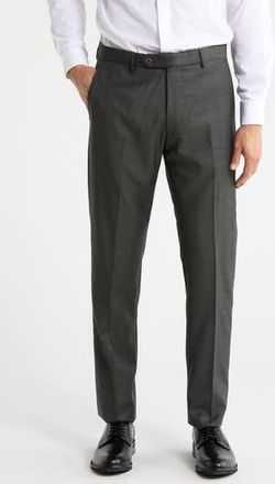 Zanella Noah Classic Serge Wool Straight Leg Pants in Green at Nordstrom Rack, Size 44