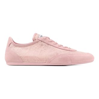 Jimmy Choo London Sneakers, female, Pink, Size: 6 US Sunny Lace Low-Top Trainers