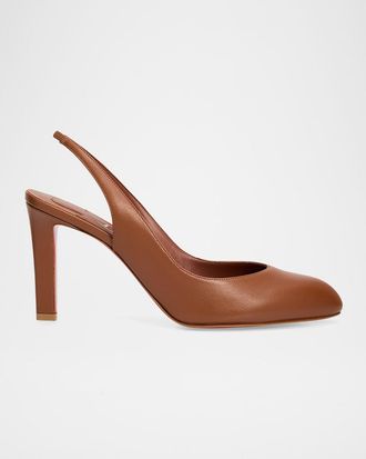 Christian Louboutin 85mm Fannylove Leather Slingback Pumps