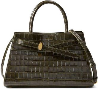 Veronica Beard Croc Embossed Dash Bag in Cypress at Nordstrom