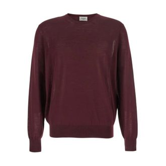 Saint Laurent Pull Col Rond Laine Fine MIL 6040 - male - Saint Laurent - Round-neck Knitwear - Brown - XL - Knitwear