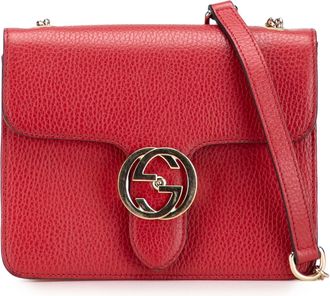 Gucci Pre-owned Womens Crossbody Leather Bag - Red - One Size