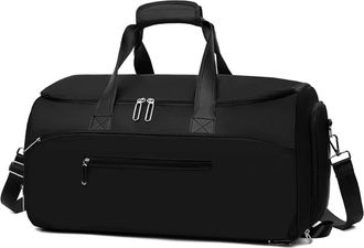 Generic Compatible For Men Travel Duffle Suit Bag With Shoes Pack Training Carry On Weekend Outdoor Hiking Swimming Handbag(Black)