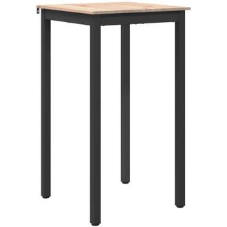 vidaXL Bar Table Natural 60 x 60 x 105 cm Solid Pine Wood vidaXL