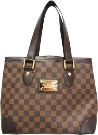 Louis Vuitton Tweedehands Canvas Louis Vuitton tassen - Dames - Vintage Shopper - Bruin - ONE Size - Vintage