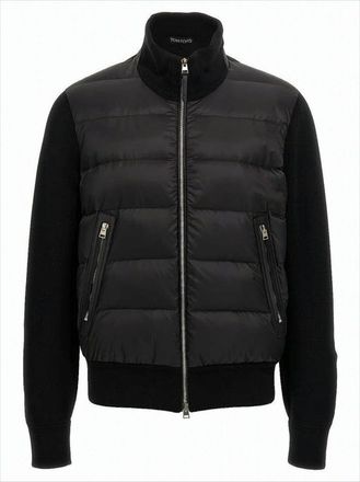 Tom Ford Padded Front Jacket With Ribbed Knit Detailing