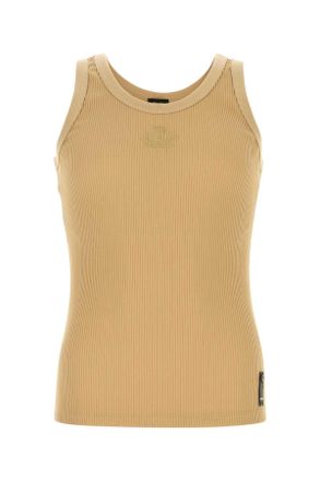 Fendi Camel Stretch Nylon Tank Top