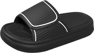 Generic Cloud Slides for Women and Men Pillow House Slippers Non Slip Shower Shoes Fit Bathroom Bedroom Pool Beach Slip-On Sandals for Ladies (Black, 8)