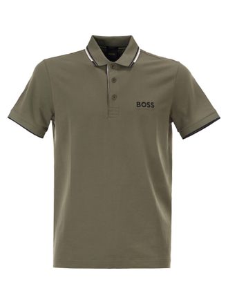 HUGO BOSS Boss Green Regular Fit Poloshirt aus recycelter Stretch-Baumwolle und Polyester