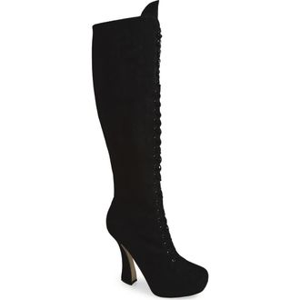 Jeffrey Campbell Pop-Off Faux Suede Tall Boot in Black Suede at Nordstrom Rack, Size 5.5