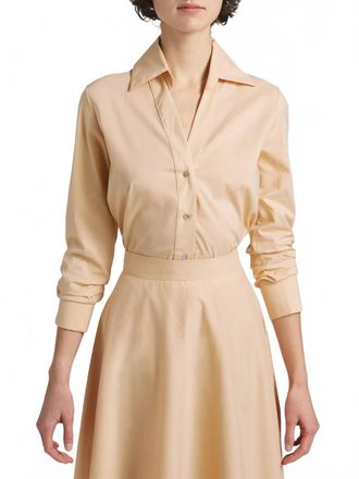 La Petite Robe Di Chiara Boni Atena Slim Button Front Shirt In Desert