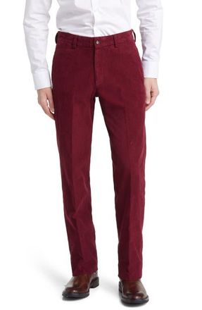 Berle Flat Front Corduroy Dress Pants in Wine at Nordstrom, Size 42