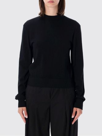 Lanvin Maglia girocollo in lana a maniche lunghe con finiture a costine