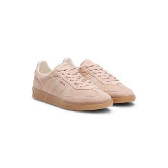 BOSS Rubber-sole trainers in suede