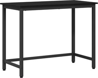 vidaXL Mesa Roble Negro 80 X 50 X 76,5 Cm Madera Ingenierizada Y Acero Vidaxl