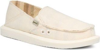 Sanuk Donna Convertible Hemp Slip-On Shoe in Wht at Nordstrom, Size 10