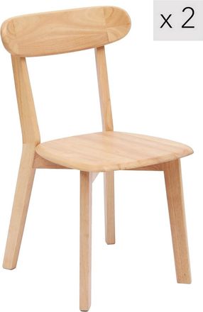 Nordlys Set 2 sillas escandinavas en madera