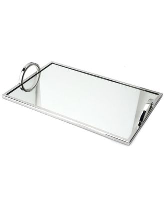 Classic Touch Rectangular Mirror Tray