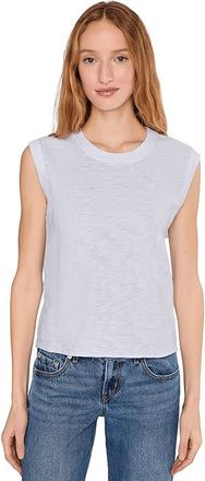 Mod-o-doc Cap Sleeve Crew T-Shirts Womens Clothing White : LG (US 12-14), Cotton