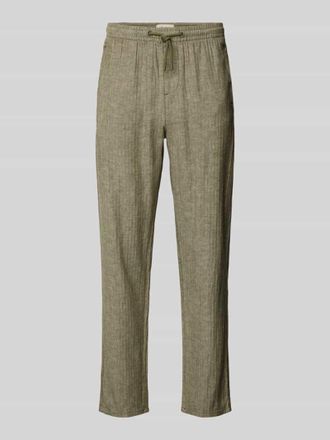 Blend Hose aus Leinen-Baumwoll-Mix Modell MARCO in Oliv, Gr&ouml;&szlig;e 3XL