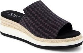 Toms Margo Espadrille Wedge Slide Sandal in Black at Nordstrom Rack, Size 5.5