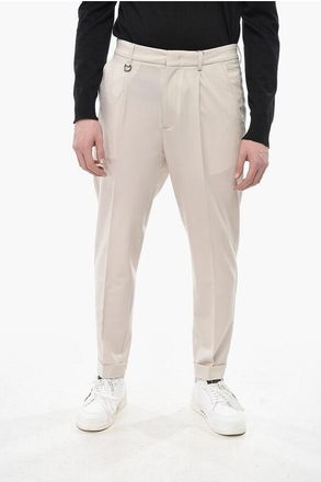 Paolo Pecora DUOMO Single-Pleat Wool-Blend Trousers with Turn-Up size 48