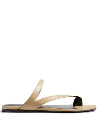 Khaite Aimee crossed-strap sandals - Neutrals