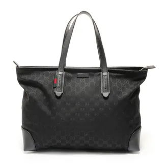 Gucci Gg Canvas Black Gg Canvas Tote Bag (Pre-Owned)