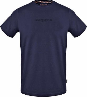 Aquascutum Heren Logo Regular T-Shirt (Marine)
