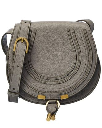 Chlo&eacute; Marcie Small Leather Saddle Bag